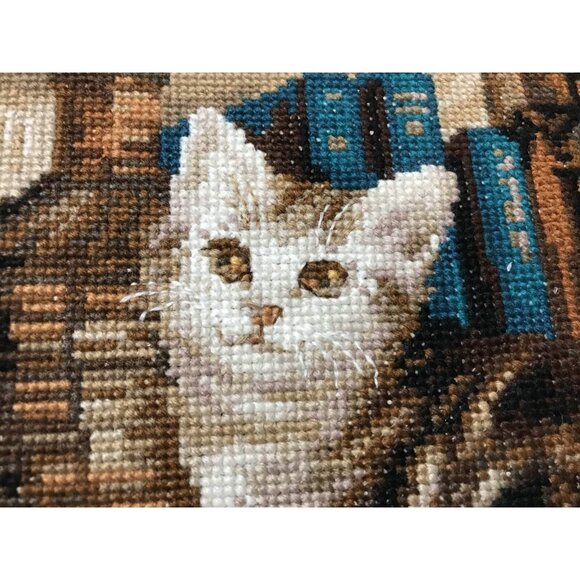 Riolis FURRY FRIENDS Cross Stitch Kit #1247 Cat Kitten Design Complete $49 NEW - Picture 8 of 11